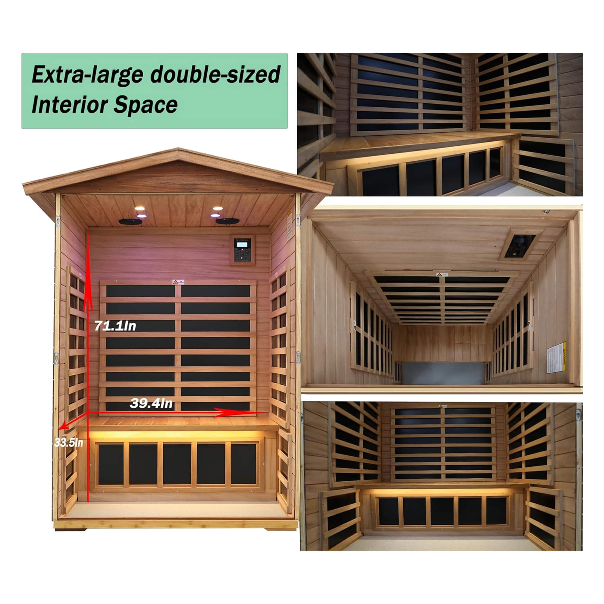 Thermora Ignis 2-Person Ultra-Low EMF Mahogany Outdoor Infrared Sauna With Bluetooth Speakers (SAK43021) - We The Collective