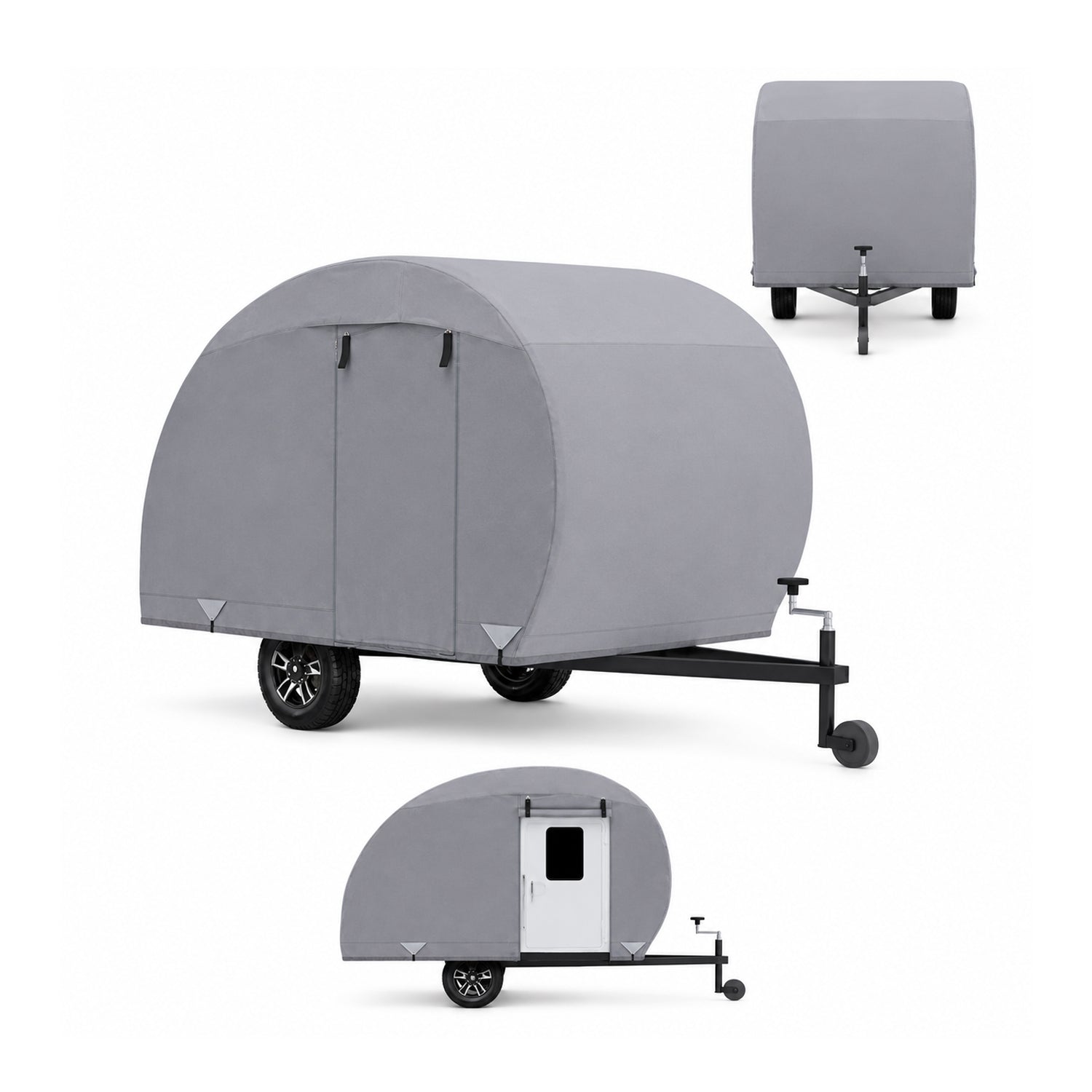 Gold Shield 5L - RV Cover for Teardrop Trailer Up to 17'7" Feet Long with Door in Back