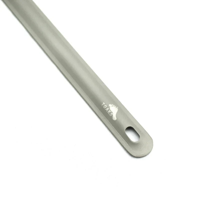 TOAKS Titanium Long Handle Spork with Polished Bowl | Ultralight Backpacking Utensil
