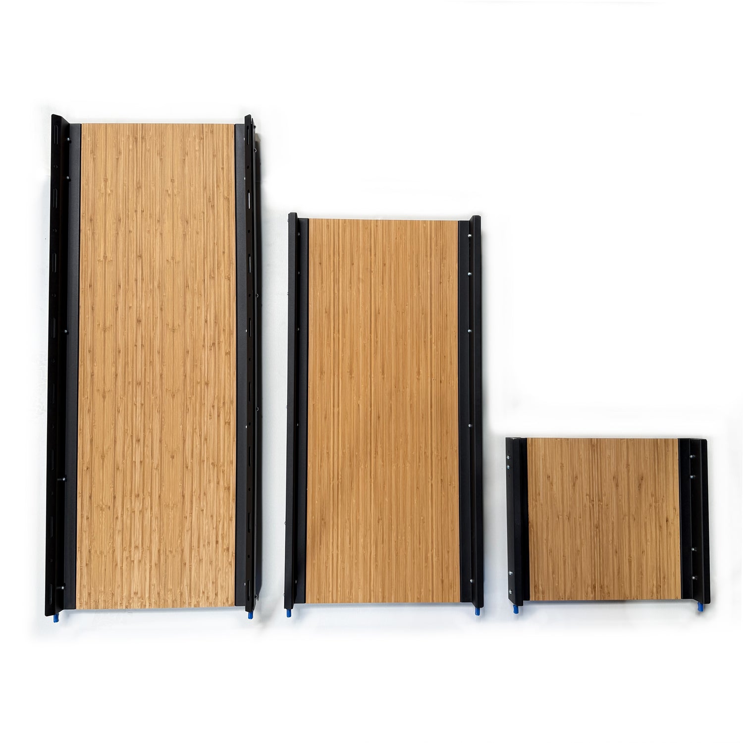 Top view of RB Components 48-inch DIY slide tray kit with sliding mechanism and sturdy metal construction.