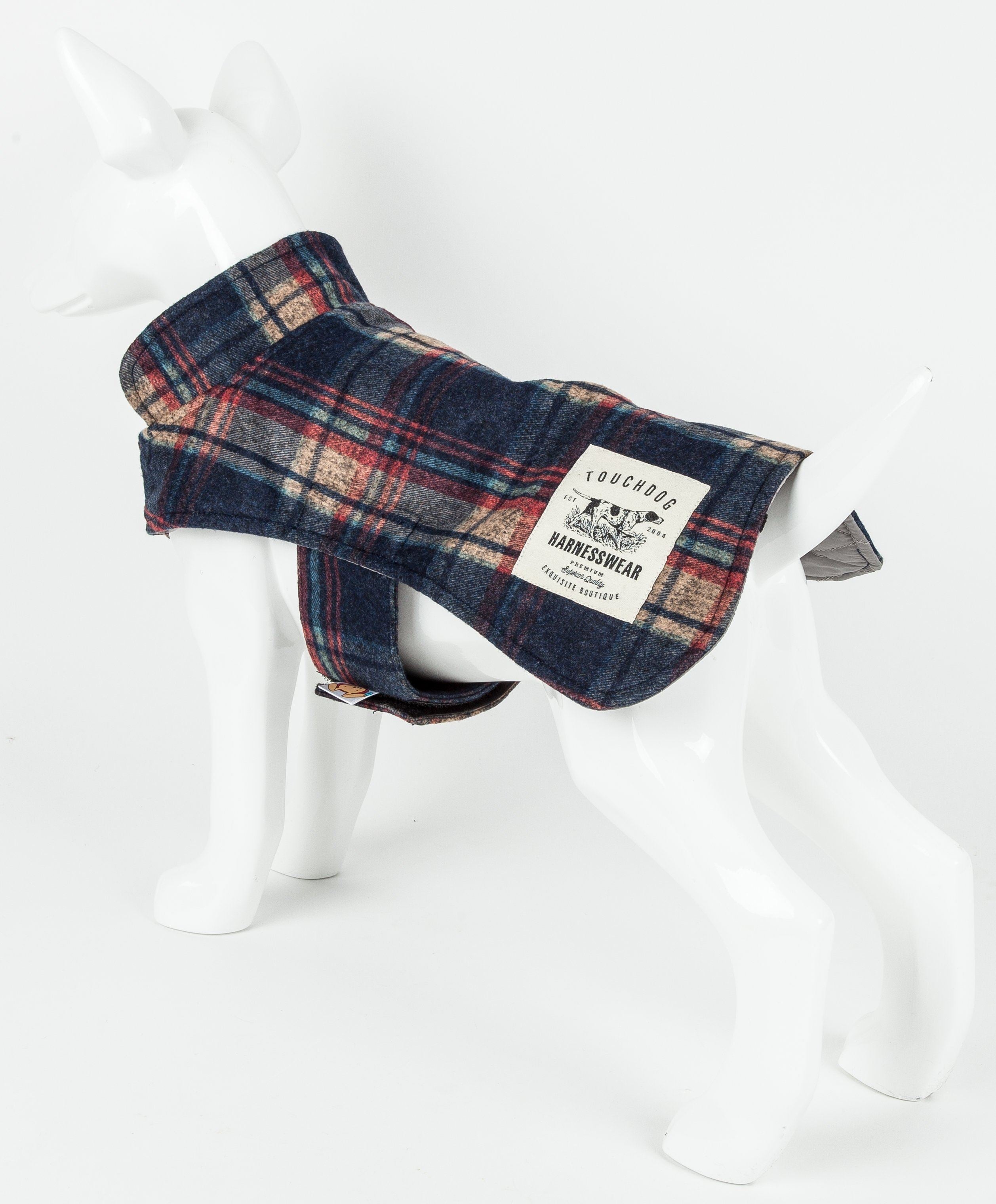 Touchdog ® 2-In-1 Tartan Plaid Dog Jacket and Matching Reversible Dog Mat - OVERLANDERS Outfitter