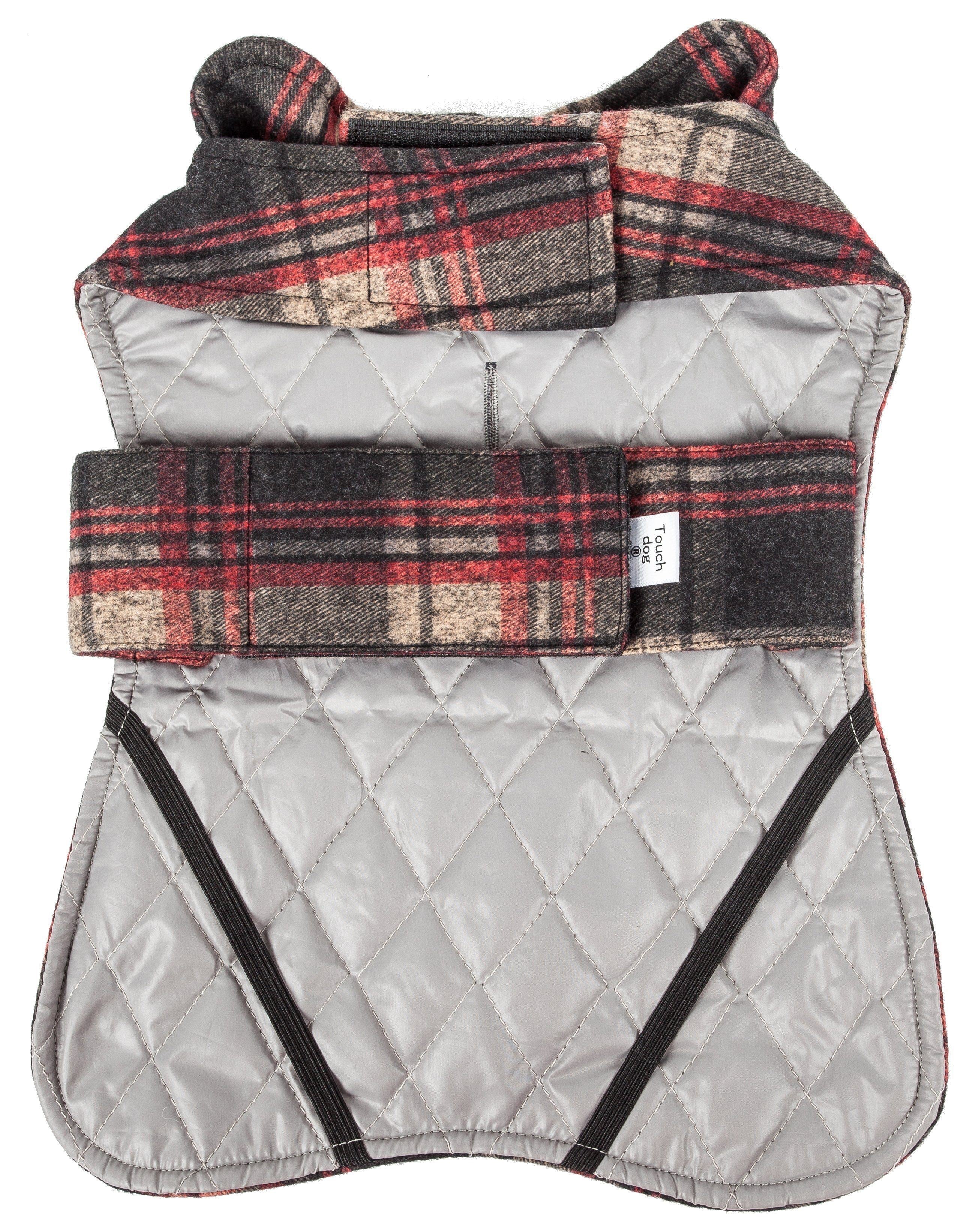 Touchdog ® 2-In-1 Tartan Plaid Dog Jacket and Matching Reversible Dog Mat - OVERLANDERS Outfitter