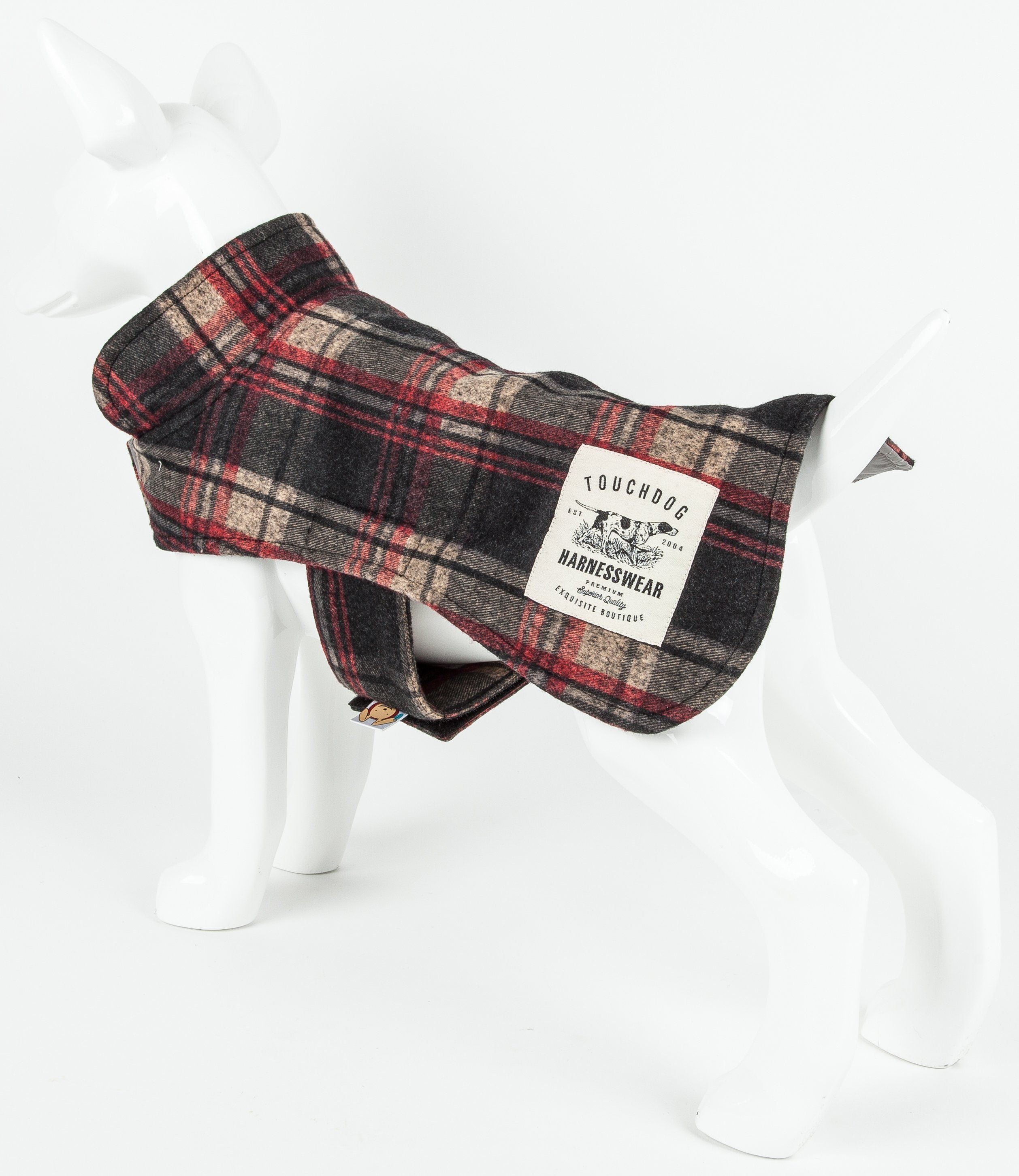 Touchdog ® 2-In-1 Tartan Plaid Dog Jacket and Matching Reversible Dog Mat - OVERLANDERS Outfitter