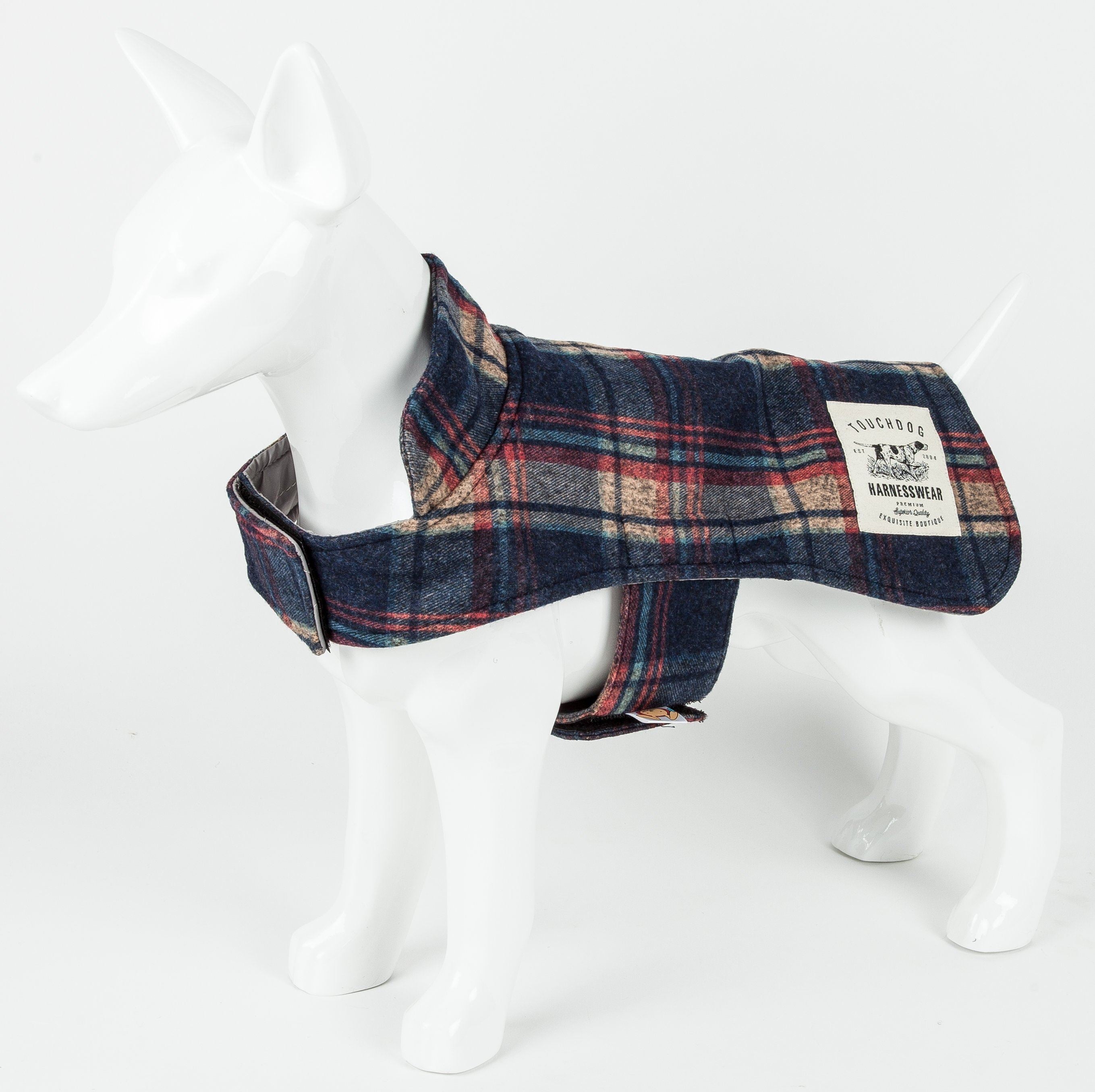 Touchdog ® 2-In-1 Tartan Plaid Dog Jacket and Matching Reversible Dog Mat - OVERLANDERS Outfitter