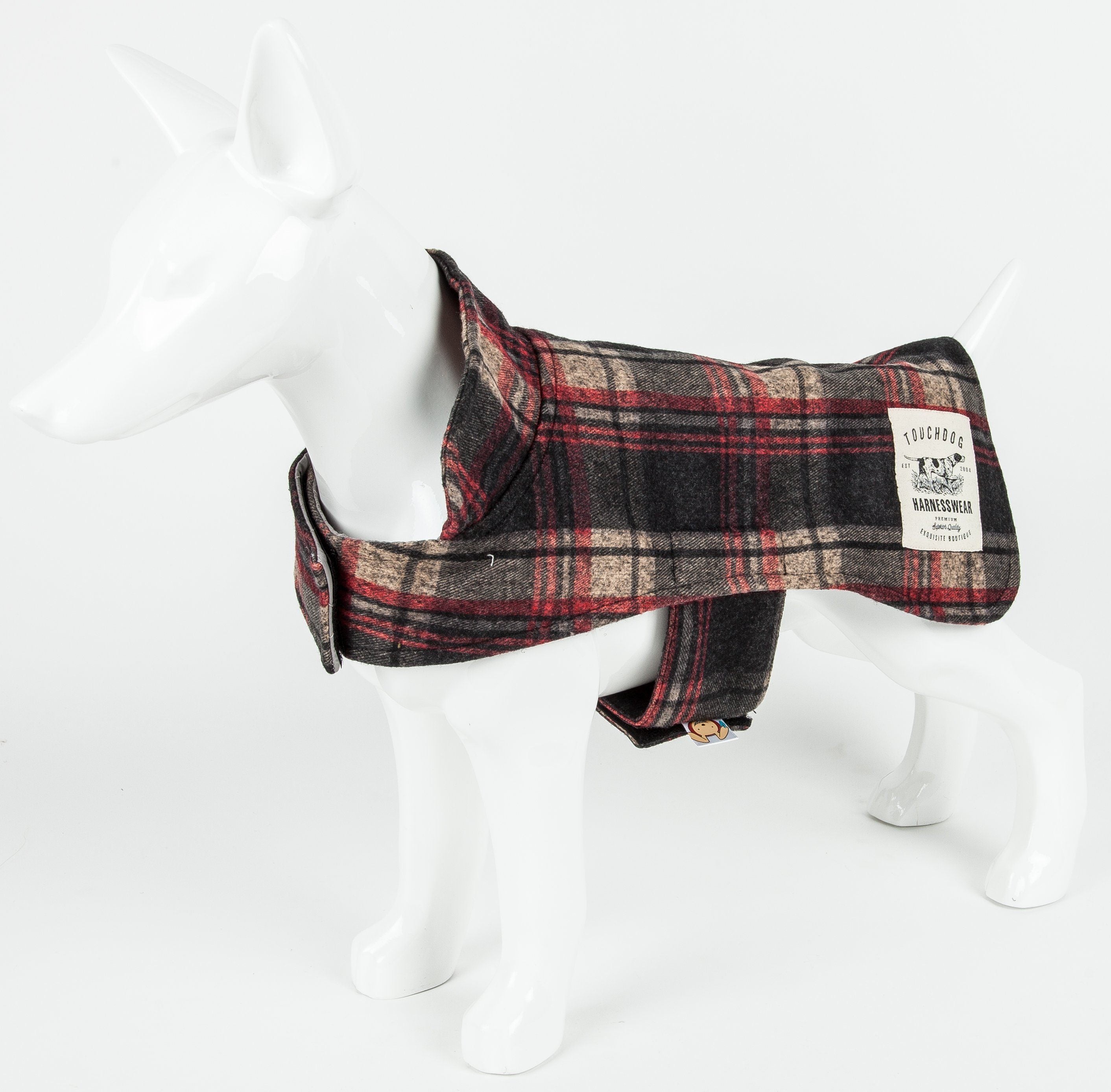 Touchdog ® 2-In-1 Tartan Plaid Dog Jacket and Matching Reversible Dog Mat - OVERLANDERS Outfitter