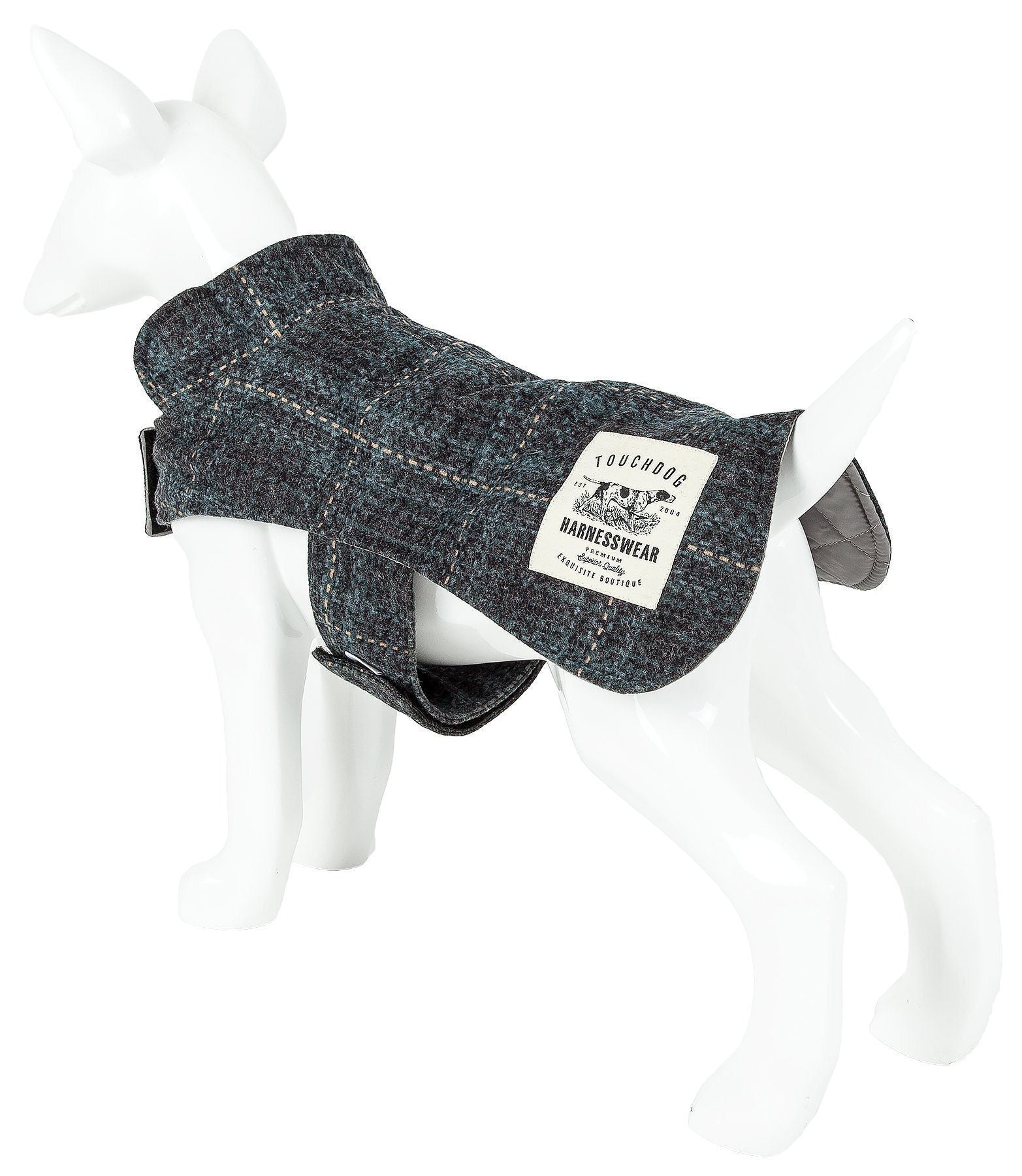 Touchdog ® 2-In-1 Windowpane Plaid Matching Dog Jacket and Reversible Dog Mat - OVERLANDERS Outfitter