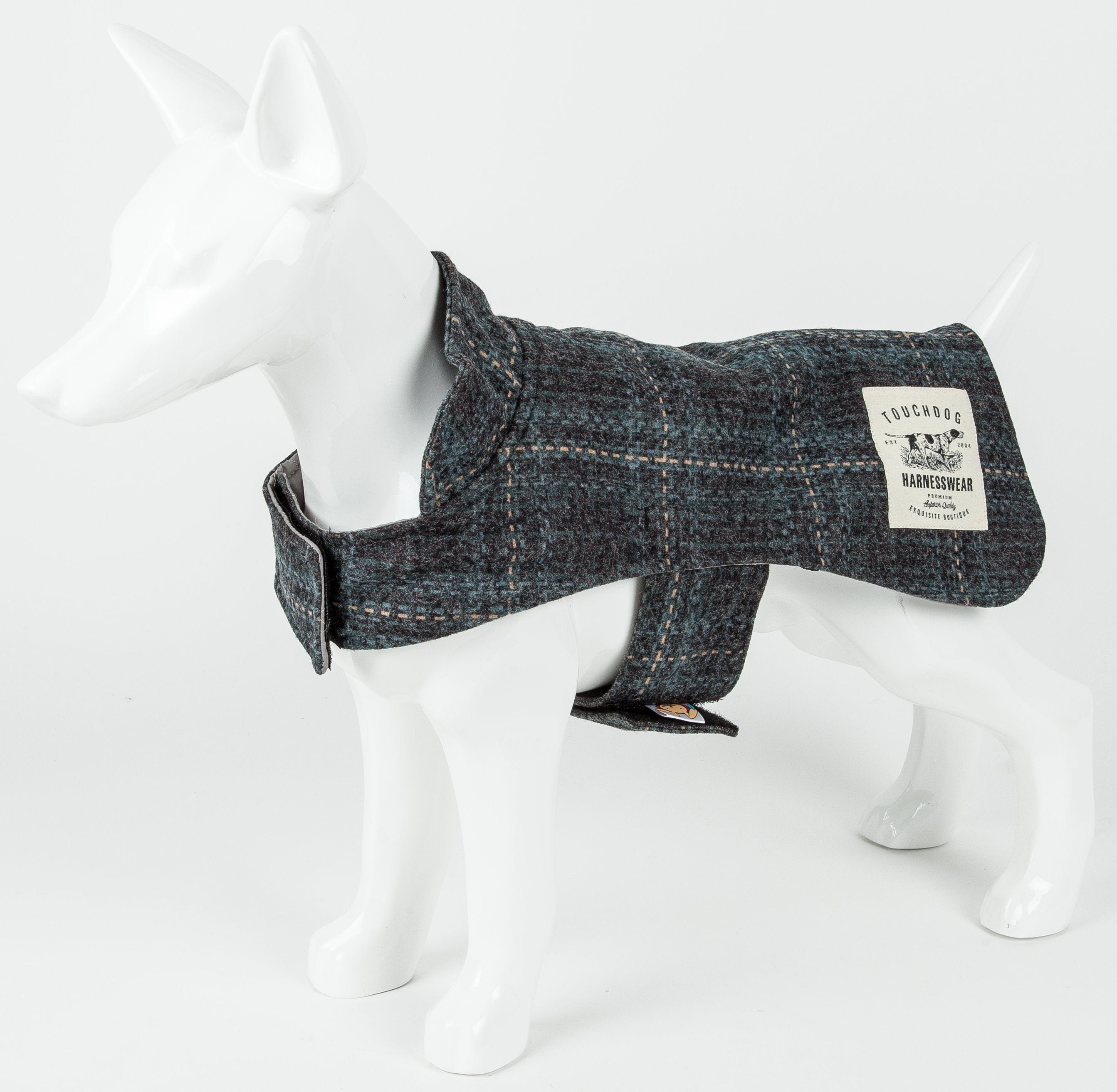 Touchdog ® 2-In-1 Windowpane Plaid Matching Dog Jacket and Reversible Dog Mat - OVERLANDERS Outfitter