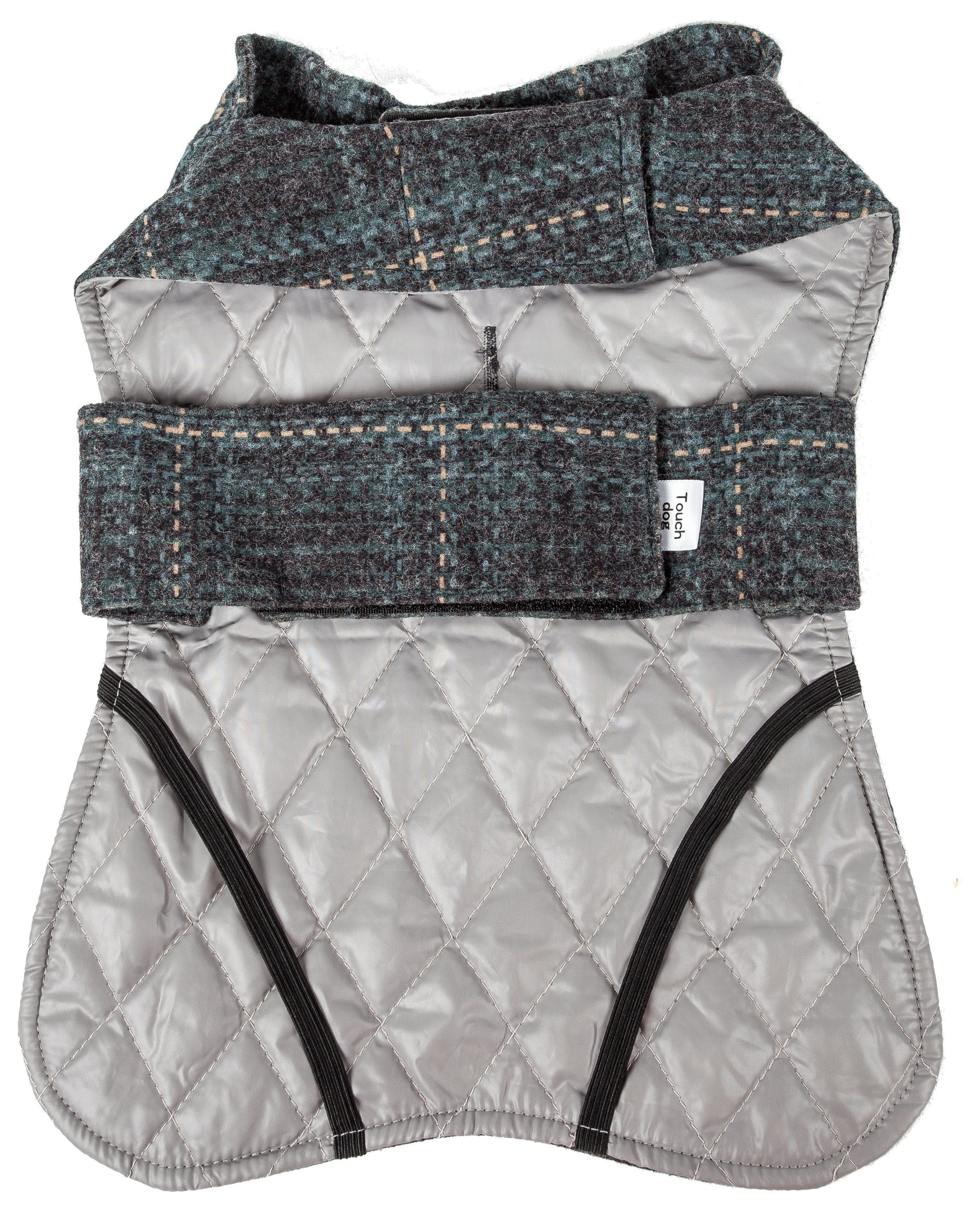 Touchdog ® 2-In-1 Windowpane Plaid Matching Dog Jacket and Reversible Dog Mat - OVERLANDERS Outfitter