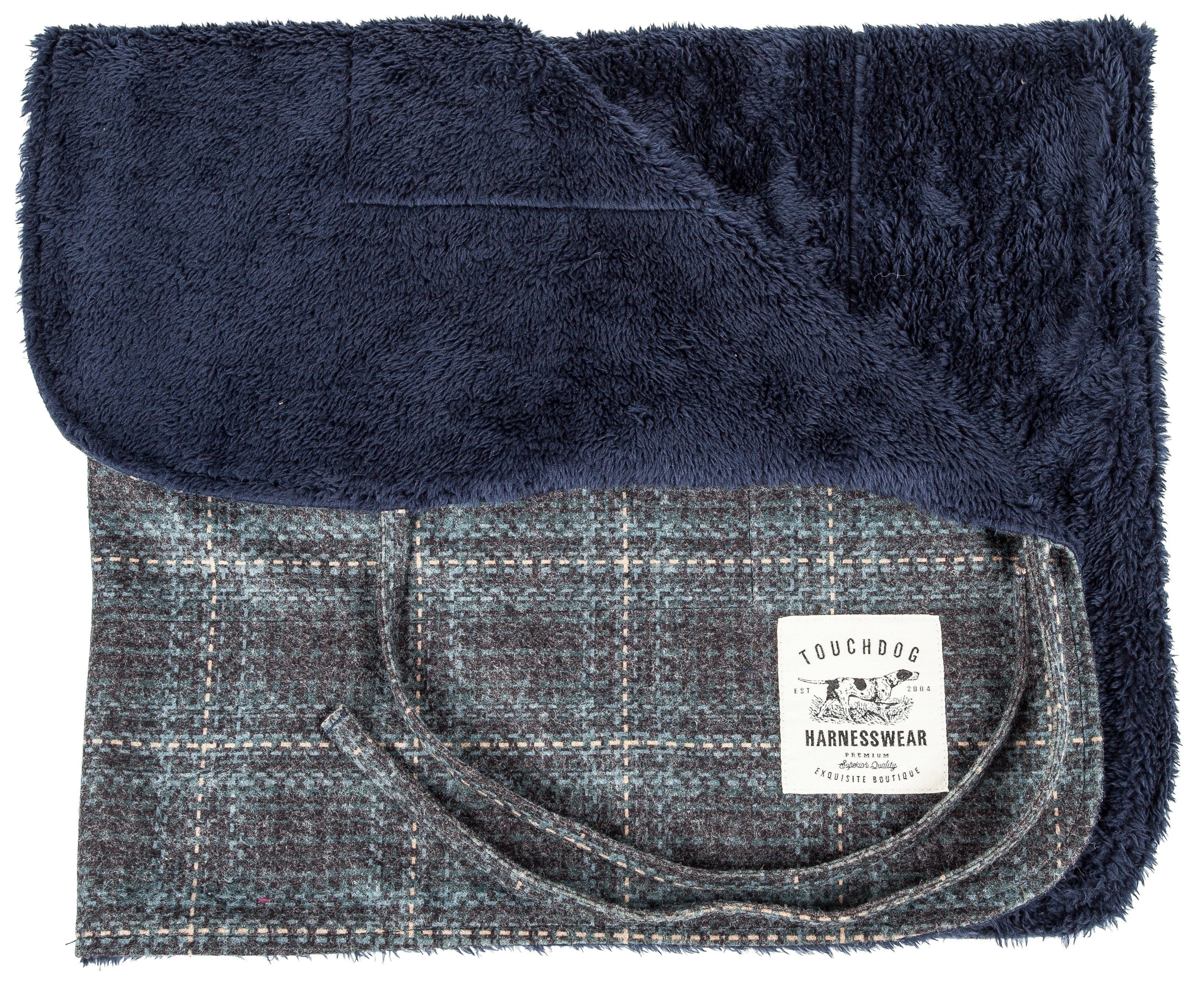 Touchdog ® 2-In-1 Windowpane Plaid Matching Dog Jacket and Reversible Dog Mat - OVERLANDERS Outfitter