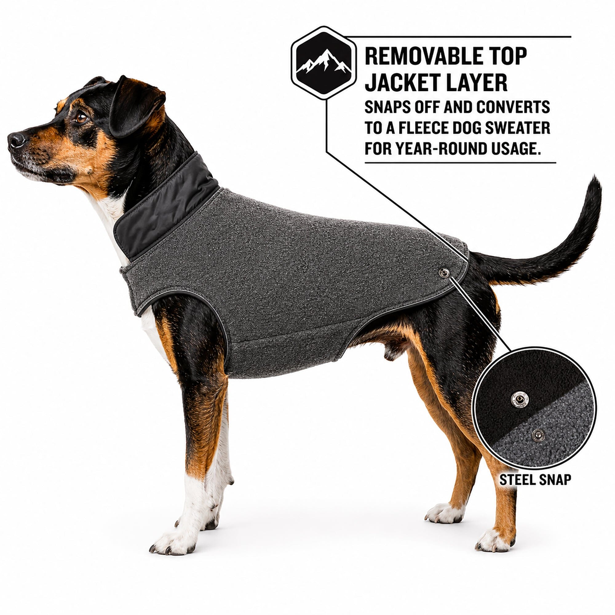 Touchdog ® Lightening-Shield 2-in-1 Dual-Removable-Layered Waterproof Dog Jacket - OVERLANDERS Outfitter