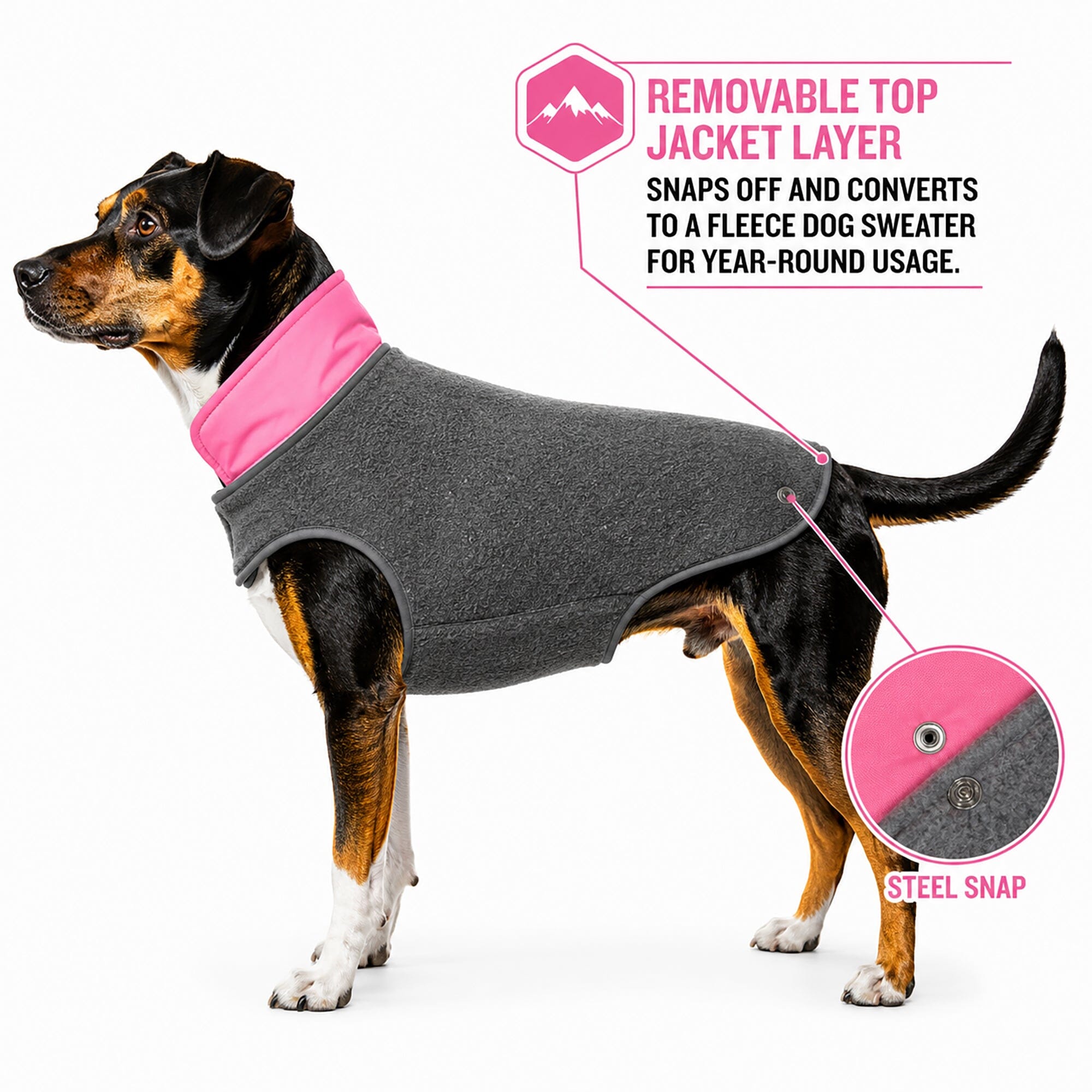 Touchdog ® Lightening-Shield 2-in-1 Dual-Removable-Layered Waterproof Dog Jacket - OVERLANDERS Outfitter