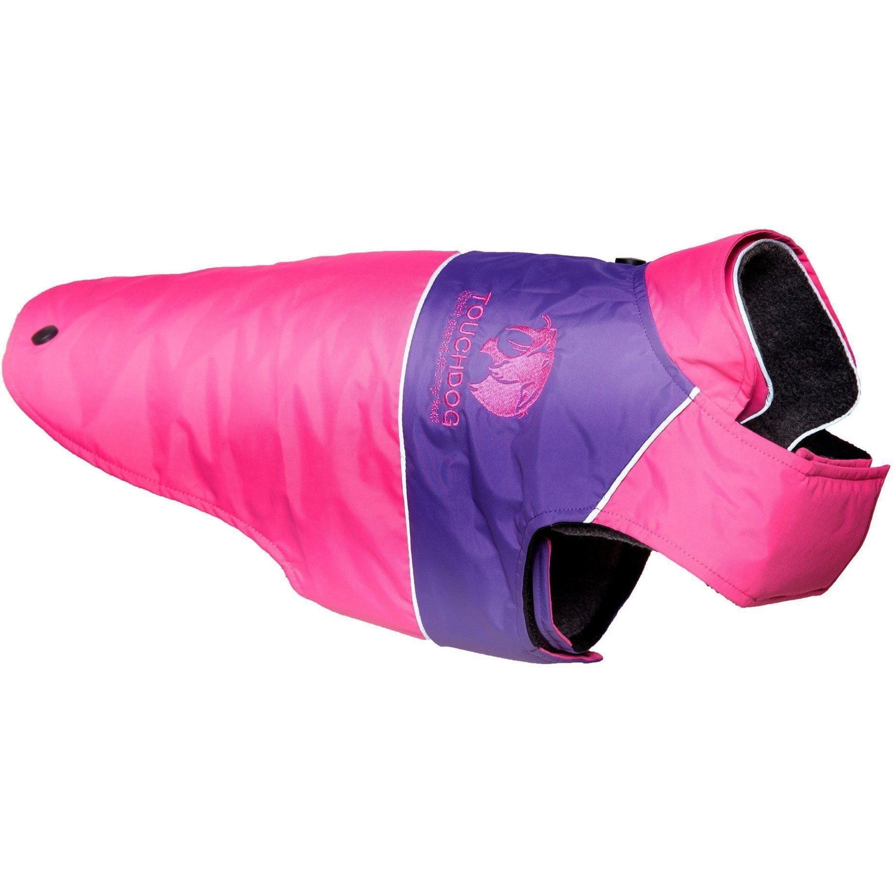Pet Life Touchdog Lightening-Shield 2-in-1 waterproof dog jacket with removable layers and black shark technology.