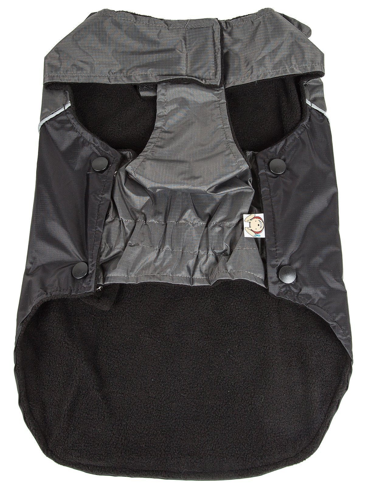Touchdog Lightening-Shield waterproof 2-in-1 dog jacket with blackshark technology, featuring dual removable layered design.