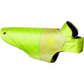 Pet Life Touchdog Lightening-Shield 2-in-1 waterproof dog jacket with layered design and black shark technology, suitable for outdoor wear.