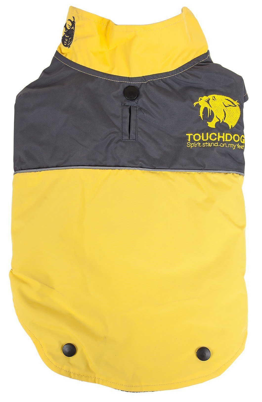 Touchdog Lightening-Shield waterproof 2-in-1 dog jacket by Pet Life, featuring layered design and black shark technology.