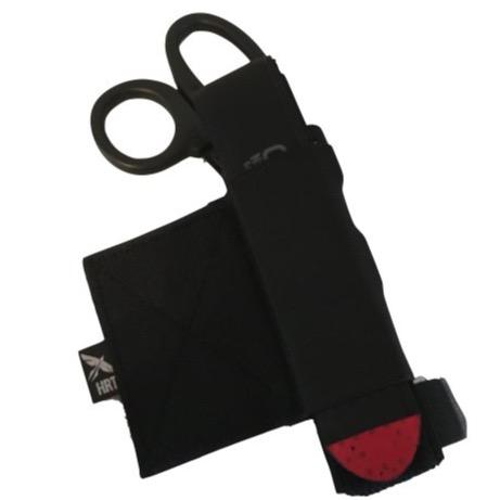 HCC Tactical Tourniquet Pouch V2 in black, featuring a durable design for secure storage of tactical gear essentials.