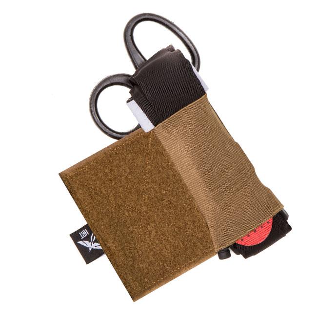 HCC Tactical Tourniquet Pouch V2 in black, designed for secure storage of tactical medical gear.