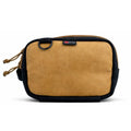 Recycled Firefighter TrailHound Fanny Pack in Boot Leather Edition with rugged coyote leather, adjustable strap, and multiple storage compartments.