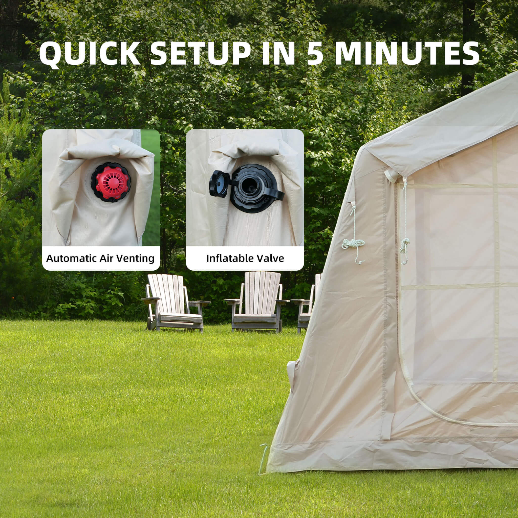 Trailora 4-Season Outdoor 4-6 People Inflatable Blow Up Camping Tent With Air Pump (SAK46821) - We The Collective