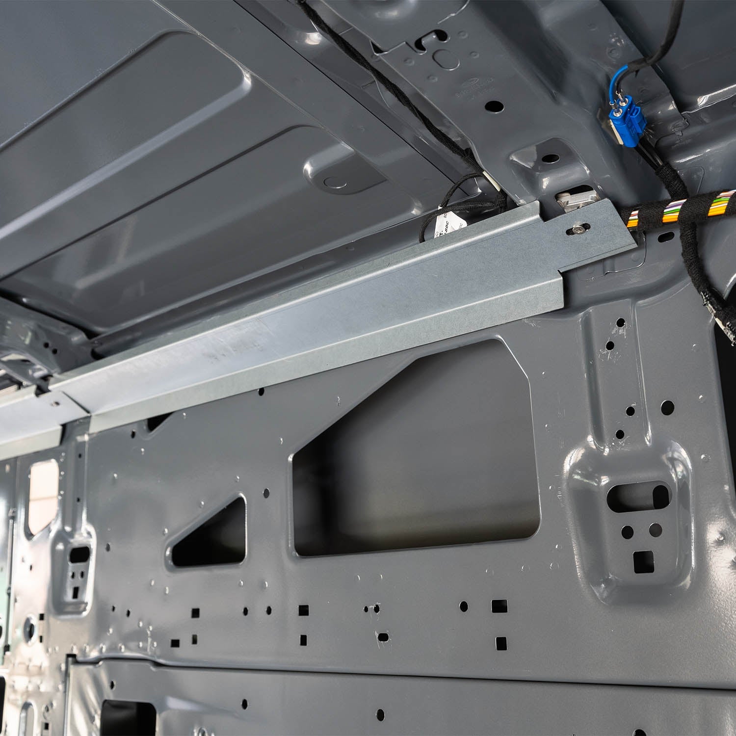 Timber Van Kits transit van panel assembly showing structural panels for van interior reinforcement and support.