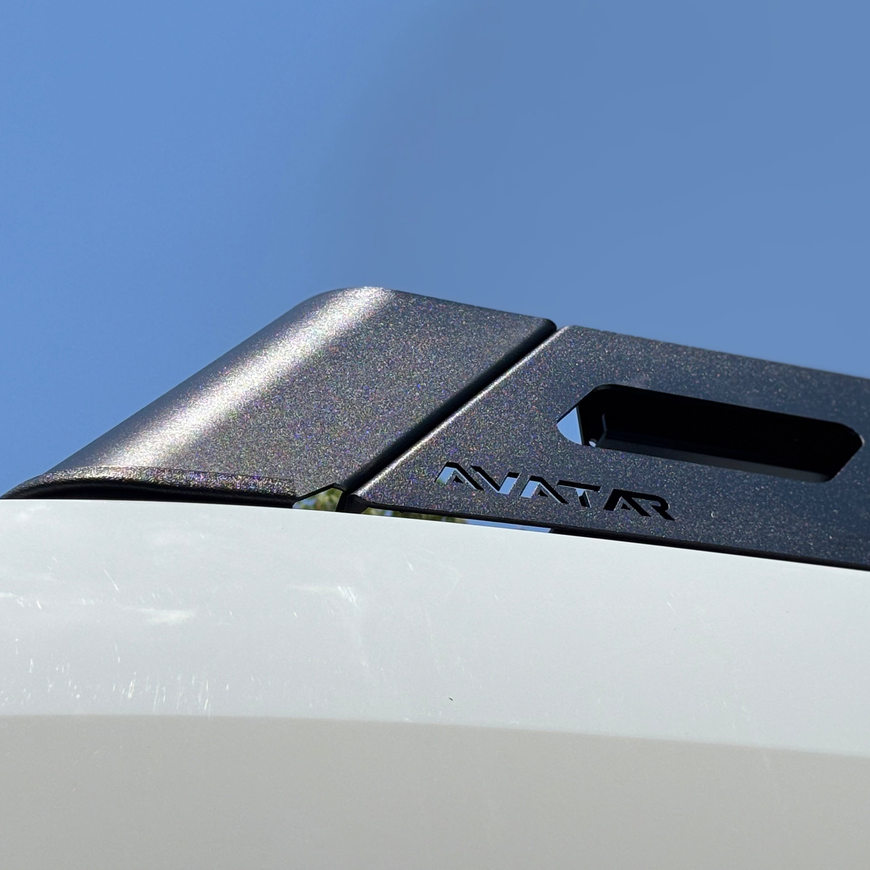 Pioneer Transit Roof Rack by Avatar Offroad mounted on a vehicle, showcasing durable steel construction and installation details.