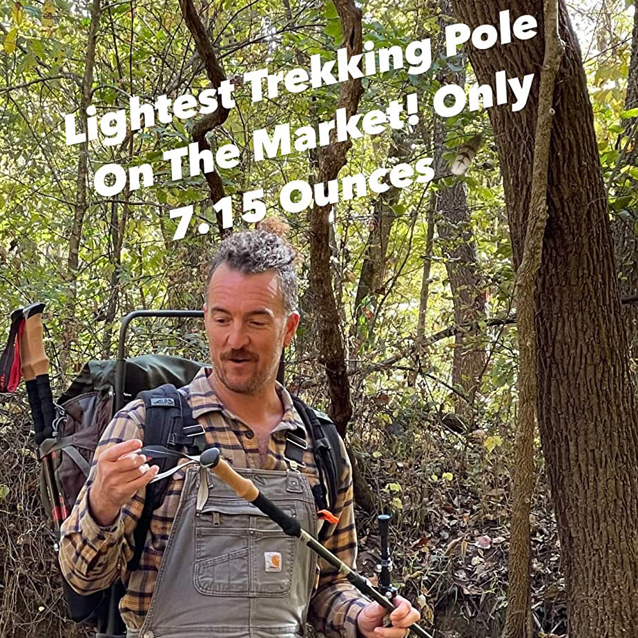 Pike Trail carbon fiber trekking poles, lightweight and adjustable hiking poles for outdoor trekking and mountain adventures.