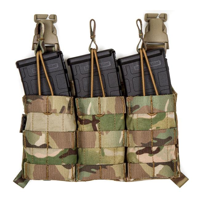 HCC Tactical Triple AR Placard featuring durable material and multiple attachment points for tactical gear organization.