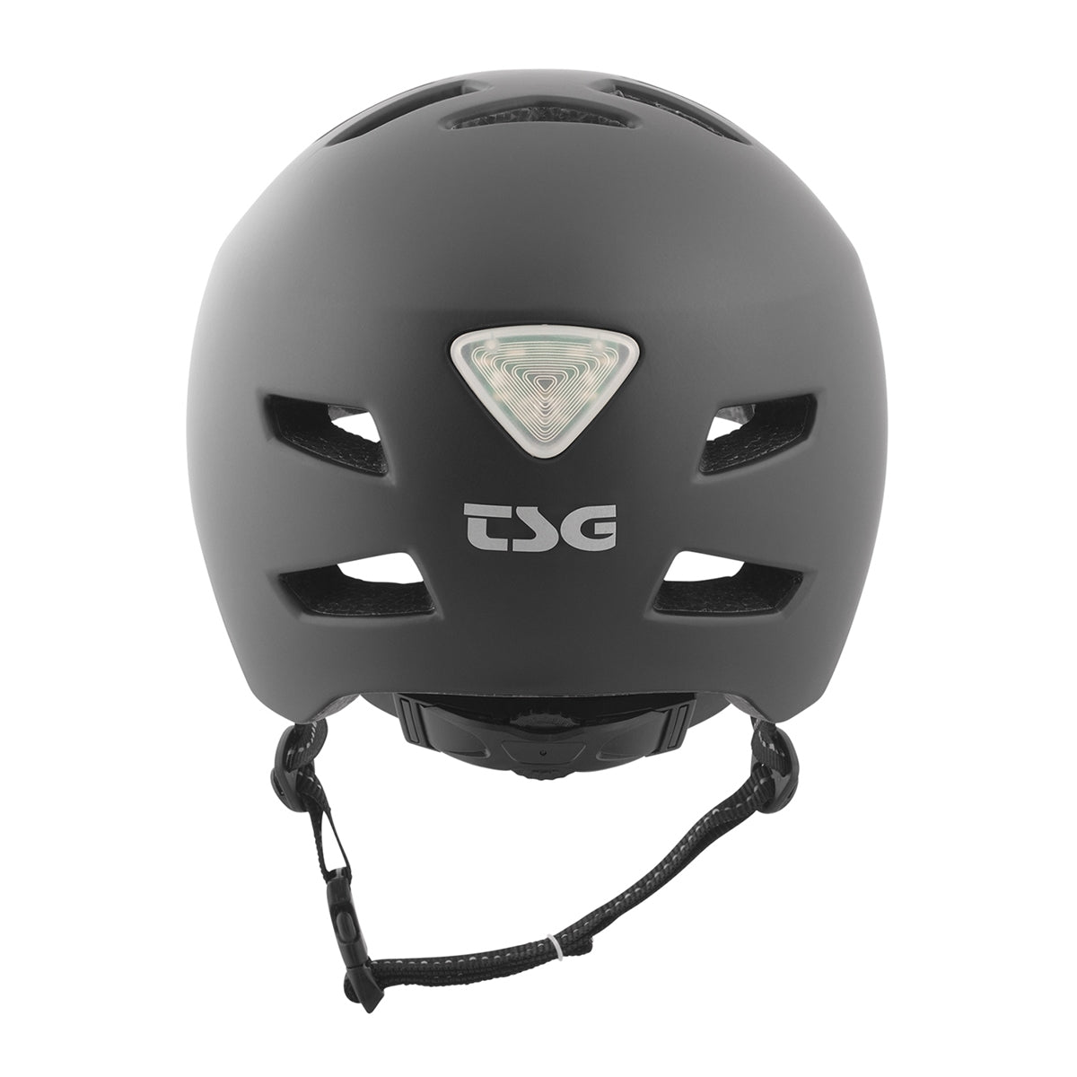 ZEITBIKE TSG Status solid color satin black helmet with smooth matte finish, featuring a sleek aerodynamic design.