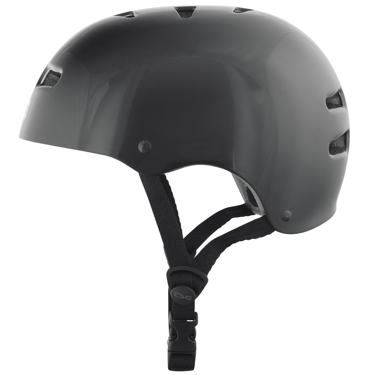 ZEITBIKE TSG Skate/BMX helmet in injected black with a sleek, rounded helmet design for skateboarding and BMX riding.