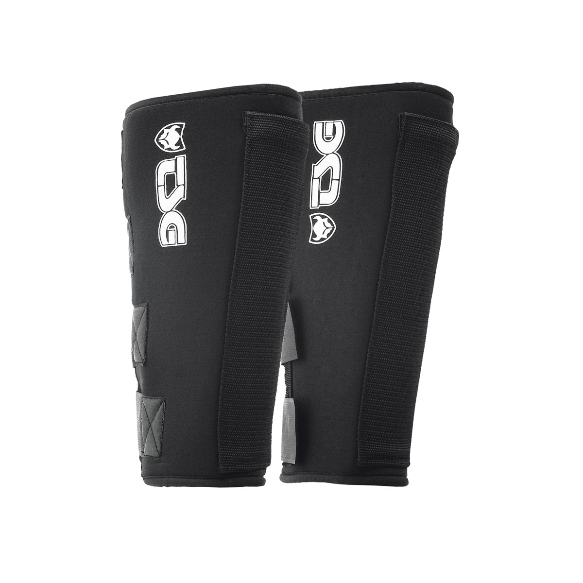 Black TSG BMX shinguard protective pads with adjustable straps and padding for BMX riding safety.