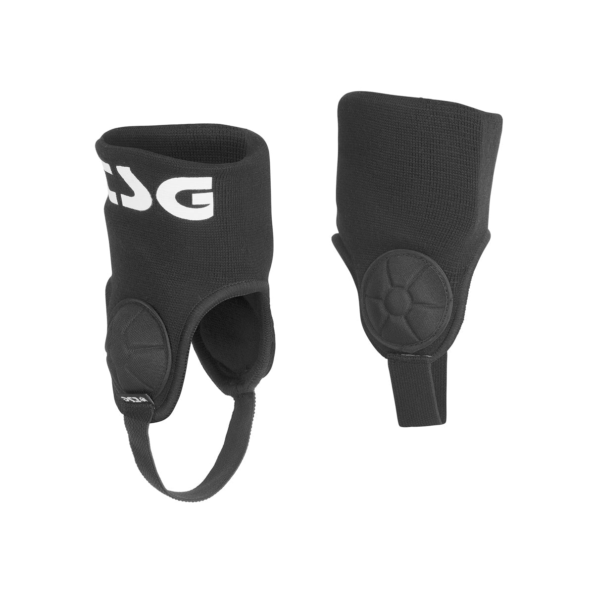 Black TSG single ankle guard cam from ZEITBIKE, designed as protective pad for ankle support and impact protection.