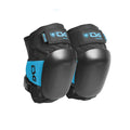 Black TSG Kneepad Force III A skate knee pads by ZEITBIKE with adjustable straps and protective padding for skateboarding.