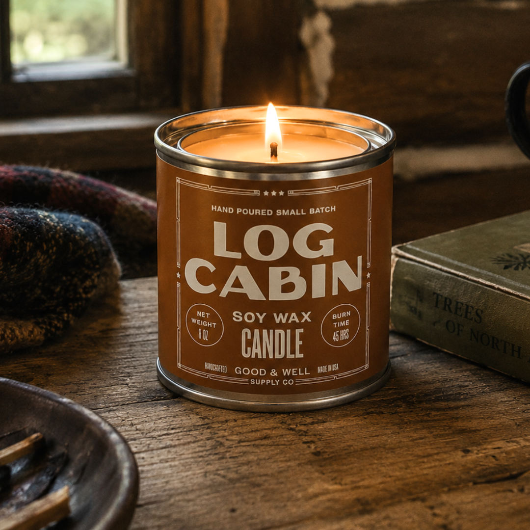 Log Cabin Soy Candle - OVERLANDERS Outfitter