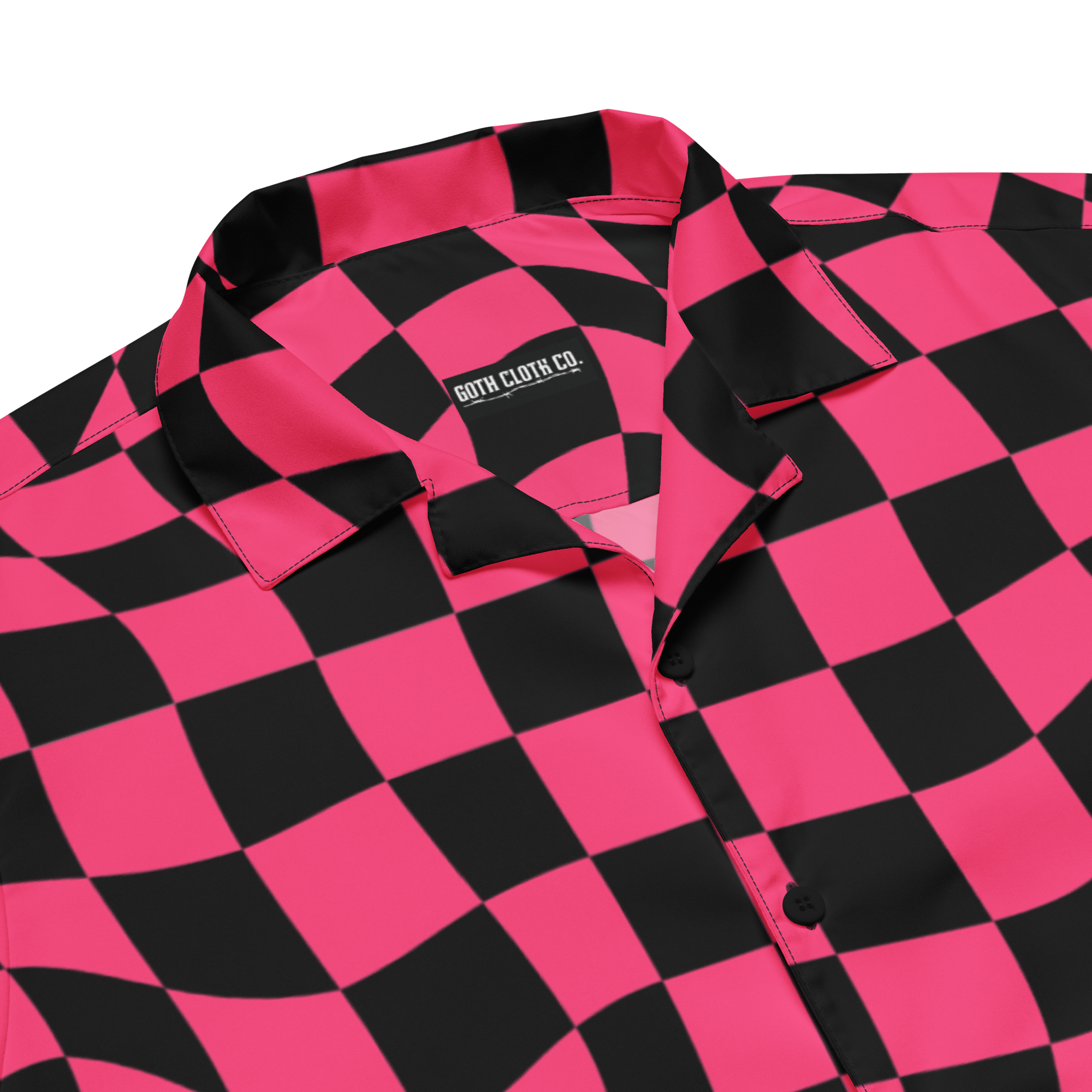 Twisted Tiles Checkerboard Button Up Shirt