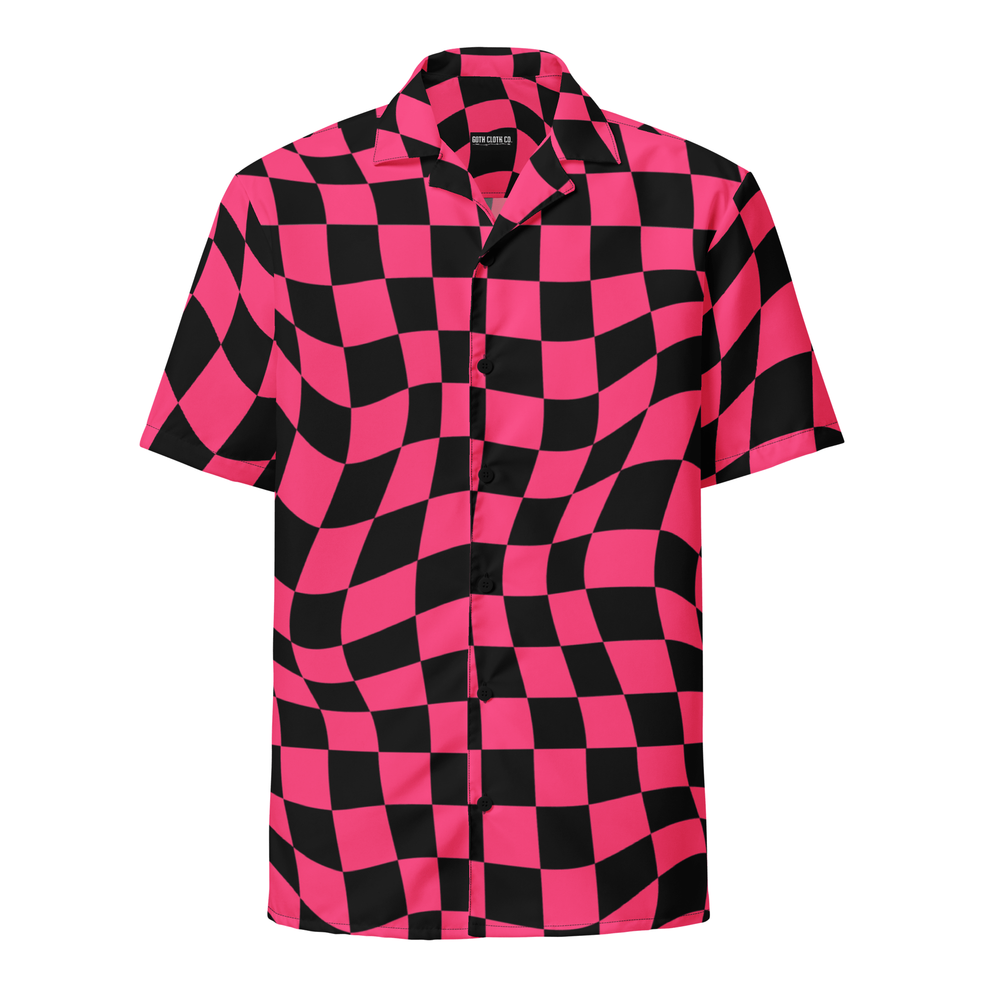 Twisted Tiles Checkerboard Button Up Shirt