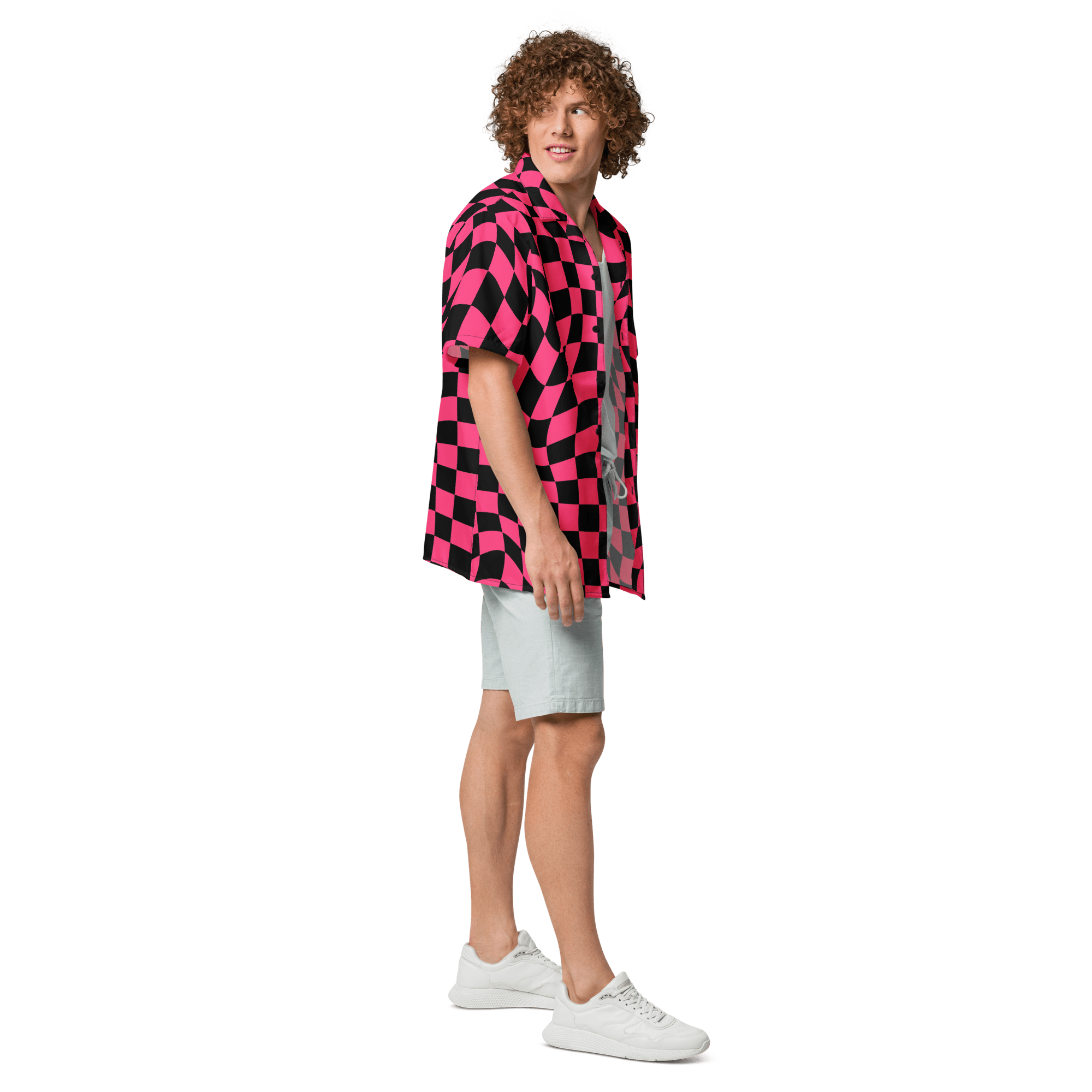 Twisted Tiles Checkerboard Button Up Shirt