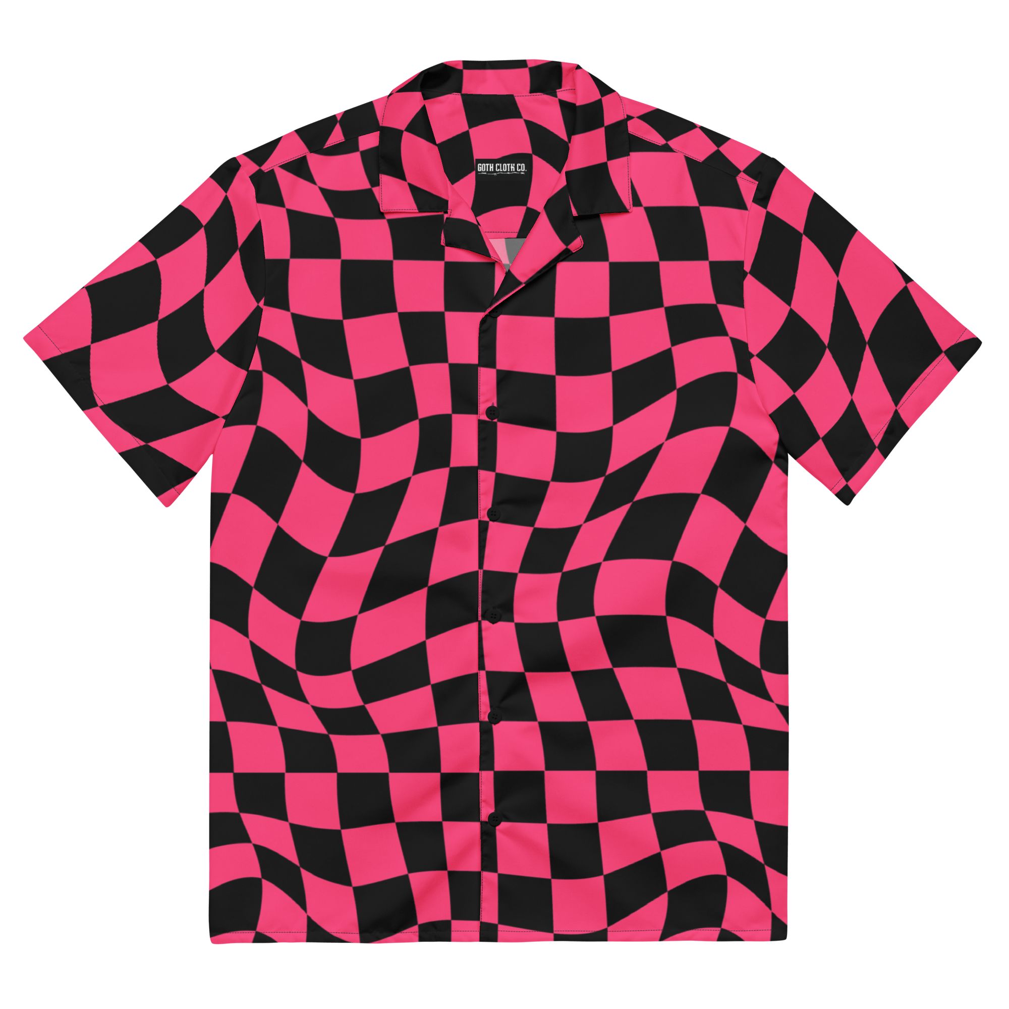 Twisted Tiles Checkerboard Button Up Shirt