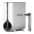 Green Vista Living Waterdrop reverse osmosis system with instant hot water dispenser, model K6, showing the sleek appliance design.