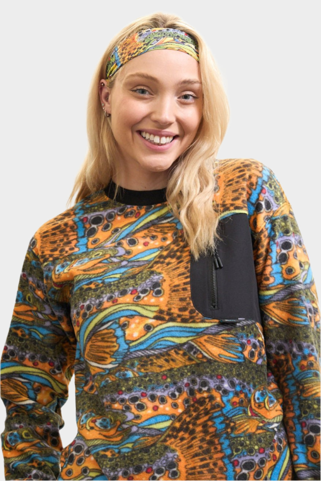 FisheWear Unbound Brown Fleece Crew Neck sweatshirt made of cozy fleece fabric, featuring a classic crew neckline and relaxed fit.