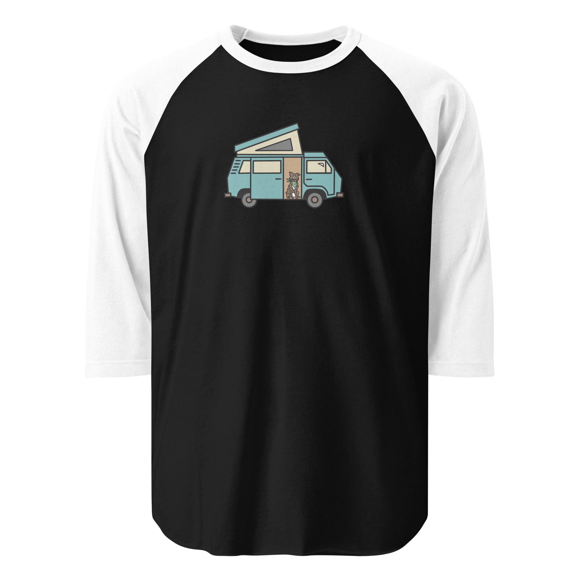 Dog in Van Raglan Baseball T-Shirt - OVERLANDERS Outfitter