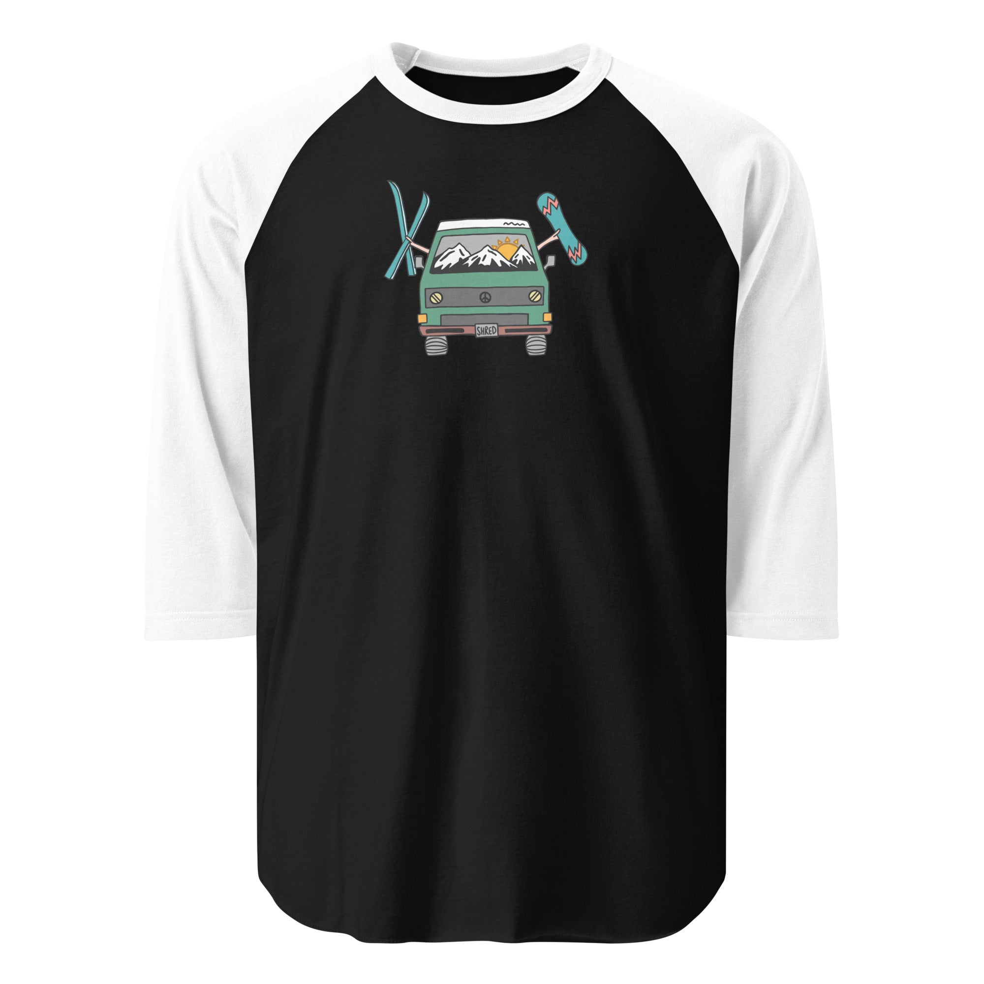 Shred Van Raglan Baseball T-Shirt - OVERLANDERS Outfitter