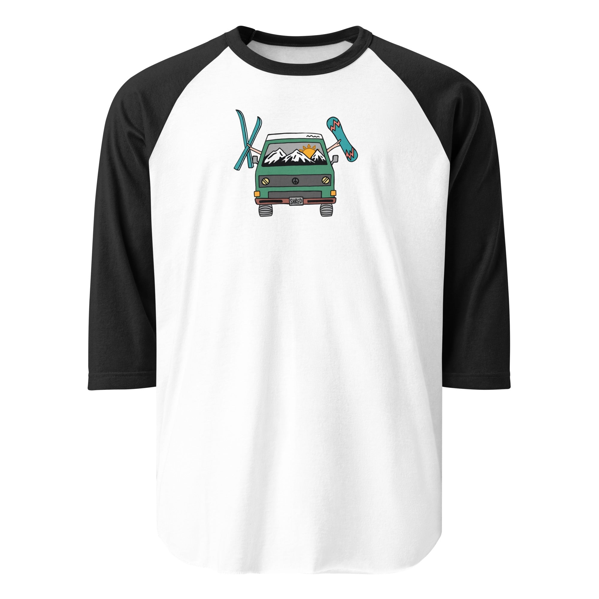Shred Van Raglan Baseball T-Shirt - OVERLANDERS Outfitter