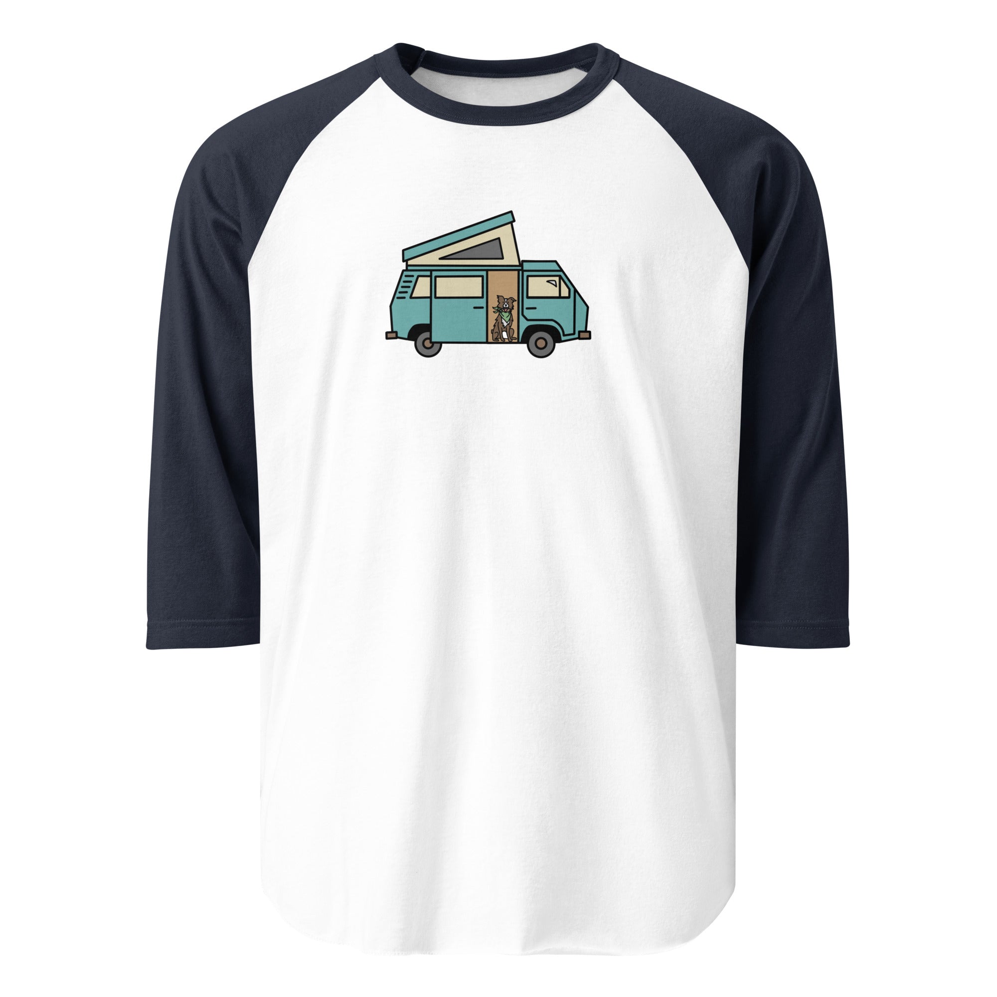Dog in Van Raglan Baseball T-Shirt - OVERLANDERS Outfitter