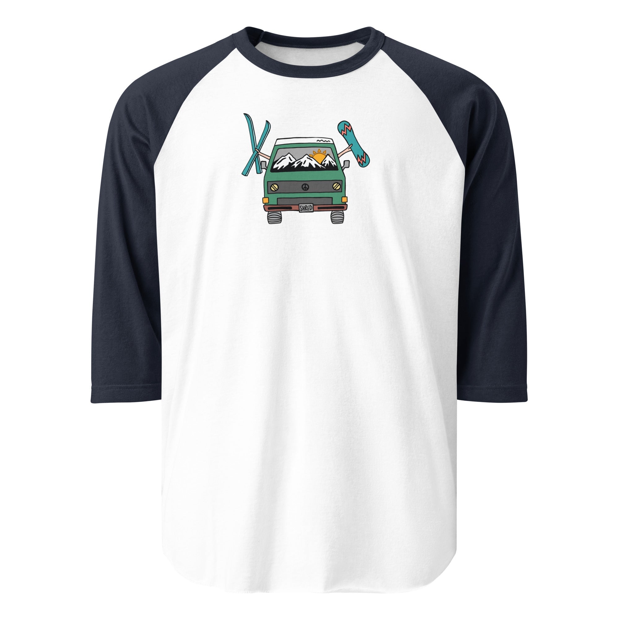 Shred Van Raglan Baseball T-Shirt - OVERLANDERS Outfitter