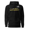 Black unisex Level IV plates hoodie by Redemption Tactical, featuring front design and comfortable fit.