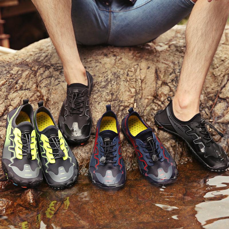 Unisex Stevvex Upstream swimming water shoes with non-slip soles, suitable for beach, river, and sea outdoor activities.