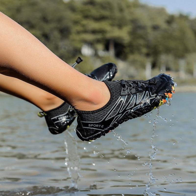 Unisex Stevvex Upstream Swimming Water Shoes for men, featuring slip-resistant soles and breathable design for outdoor beach and river use.