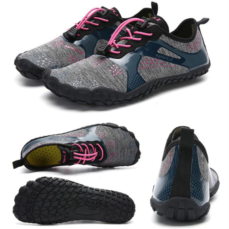 Unisex Stevvex Upstream Swimming Water Shoes with non-slip soles, suitable for outdoor beach, river, and sea activities.