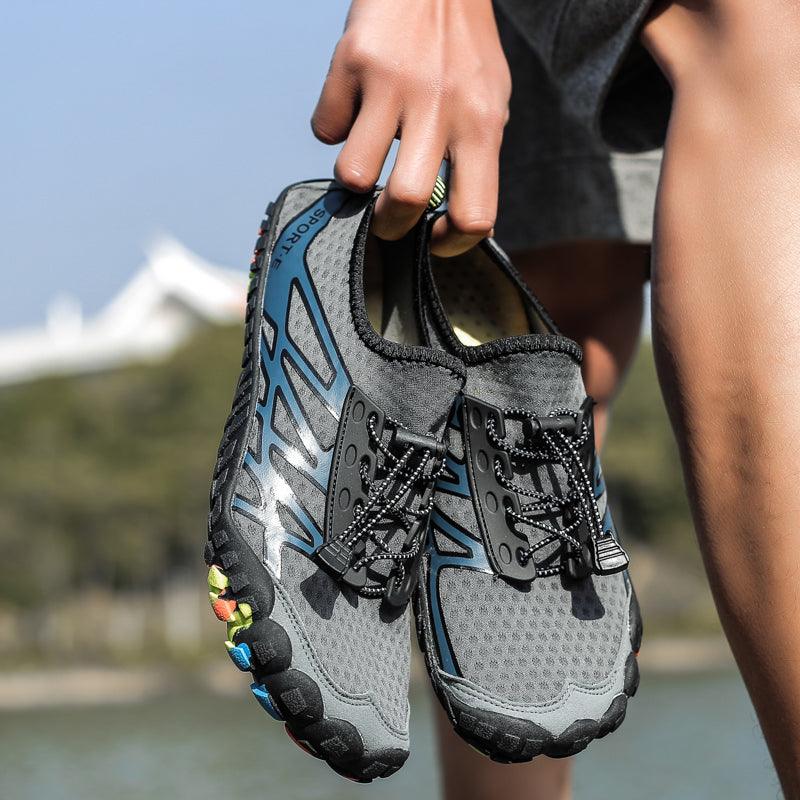 Unisex Stevvex Upstream Water Shoes for swimming and outdoor activities, featuring a barefoot design, non-slip sole, and river-ready style.