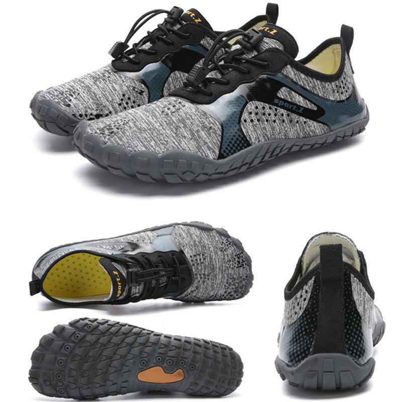 Stevvex unisex water shoes, barefoot-style outdoor sandals for swimming, beach, river, and sea activities, with non-slip soles.